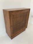 Wood and raffia cabinet