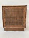 Wood and raffia cabinet