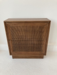 Wood and raffia cabinet