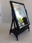 Ebonised table mirror
