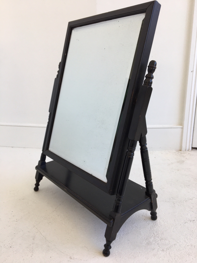 Ebonised table mirror