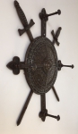 Iron Shield Coat Rack