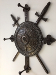 Iron Shield Coat Rack