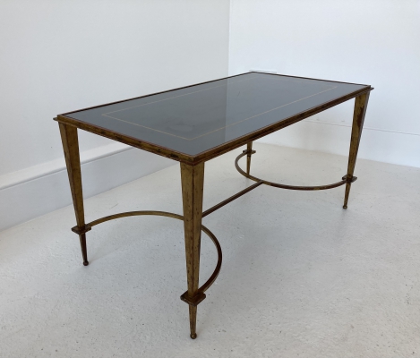 Gilded iron coffee table